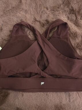 Fabletics Deep Maroon Crisscross Back Sports Bra